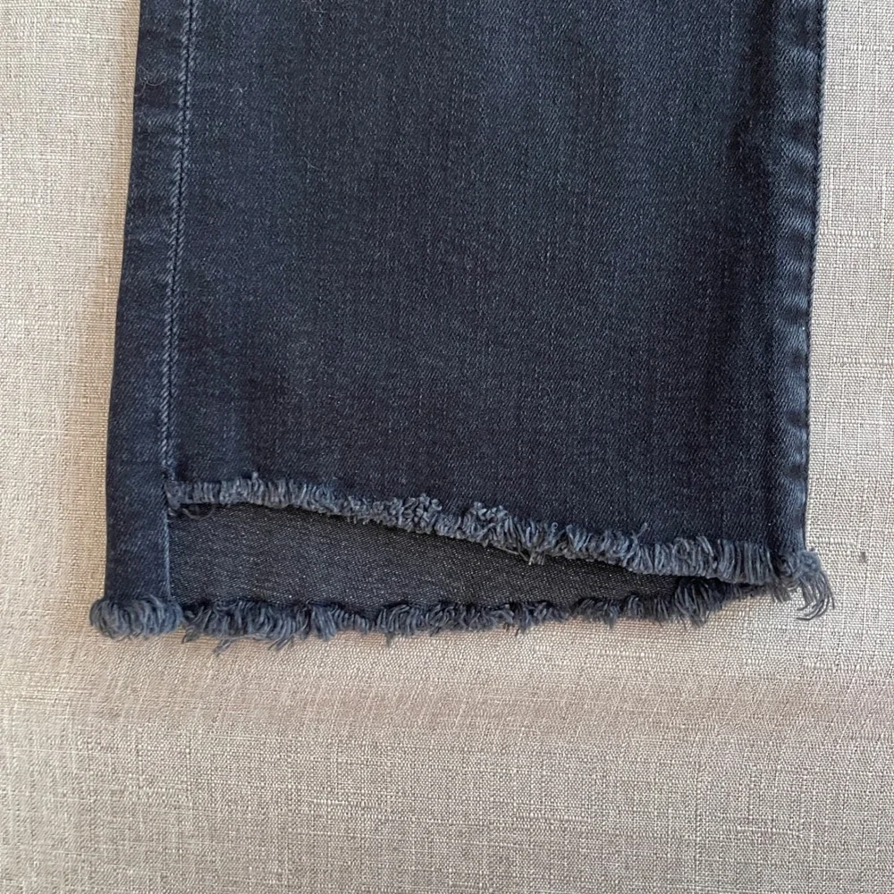 Mother Insider‎ Crop Step Fray Hem Night In Paris Jeans Women 26 Black High Rise